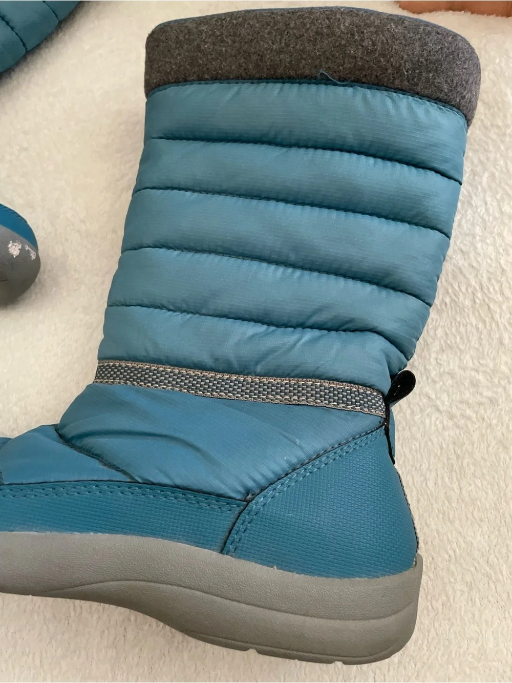 Explore24 EasyTrax Teal Quilted Winter Boots - Women's 6.5 Insulated Snow Boots